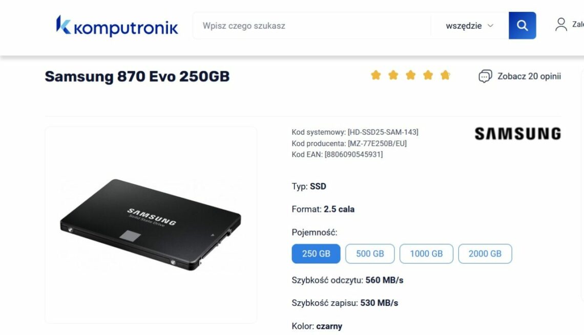 Bom SSD a um bom preço.  Confira este modelo da Samsung
