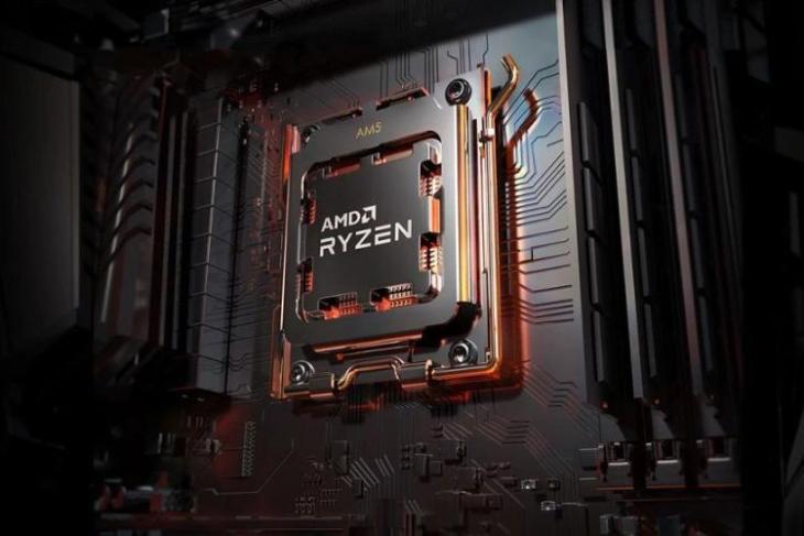 Processador AMD Ryzen exibido em um fundo preto