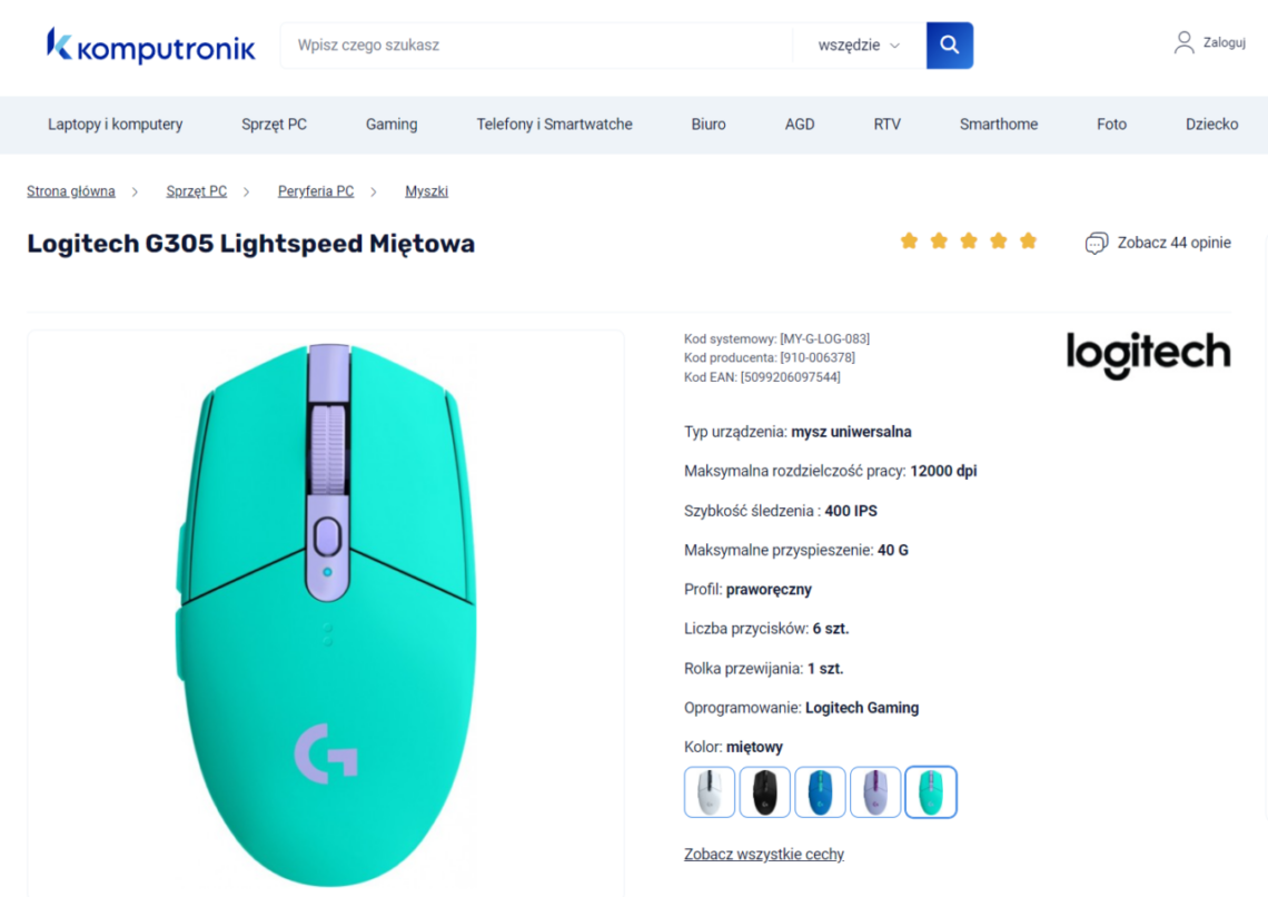 Um mouse exclusivo a um ótimo preço.  Você pode comprar o Logitech G305 40% mais barato, mas precisa se apressar