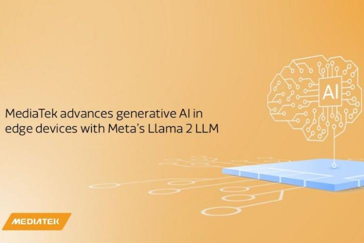 Esta imagem indica o anúncio oficial da MediaTek de trazer IA generativa com seus futuros smartphones emblemáticos